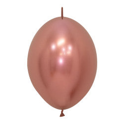 Reflex 968 Rose Gold Link-O-Loon Balloons - 6" Latex (50ct)