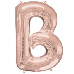 Rose Gold Letter 'B' Balloon - 34" Foil
