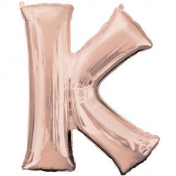 Rose Gold Letter 'K' Balloon - 34" Foil