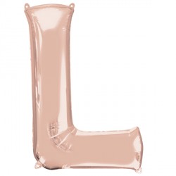Rose Gold Letter 'L' Balloon - 34" Foil