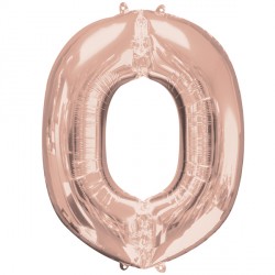 Rose Gold Letter 'O' Balloon - 34" Foil
