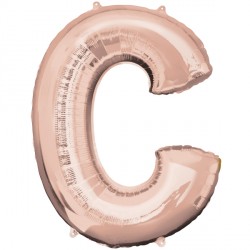 Rose Gold Letter 'C' Balloon - 34" Foil