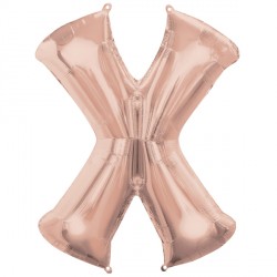 Rose Gold Letter 'X' Balloon - 34" Foil