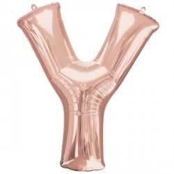 Rose Gold Letter 'Y' Balloon - 34" Foil