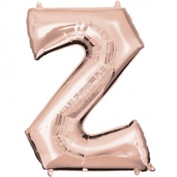 Rose Gold Letter 'Z' Balloon - 34" Foil