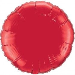 Ruby Red Round Balloon - 18" Foil