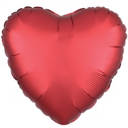 Sangria Satin Luxe Heart Balloon - 18″ Foil