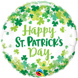 St. Patrick's Day Shamrock Confetti Balloon - Foil