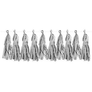 Silver Foil Tassel Garland