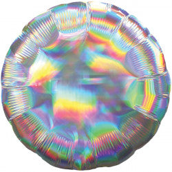 Silver Iridescent Round Standard Holographic - Foil