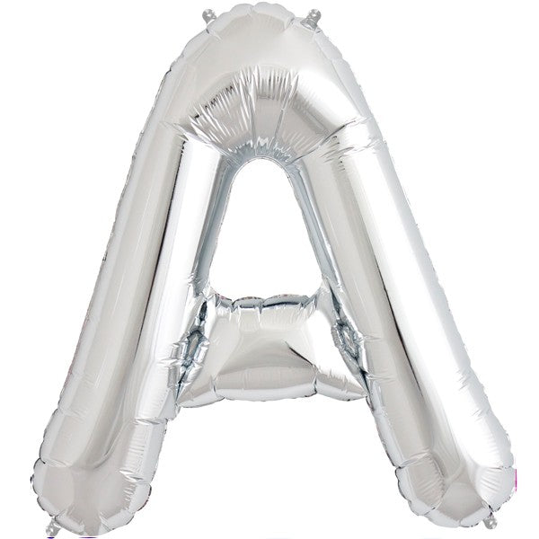 Silver Letter 'A' Balloon - (34"/86cm) Foil