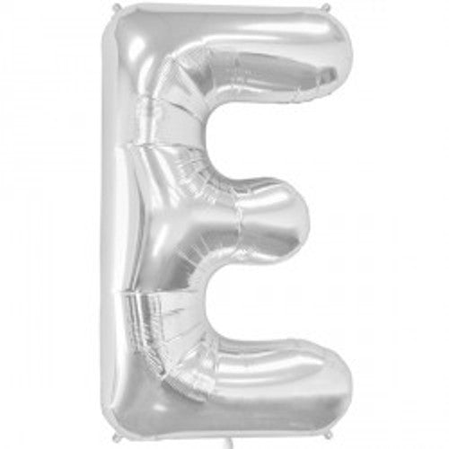 Silver Letter 'E' Balloon - 16" Foil