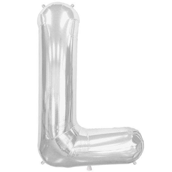 Silver Letter 'L' Balloon - (16"/40cm) Foil