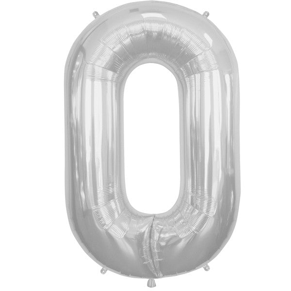 Silver Letter 'O' Balloon - (16"/40cm) Foil