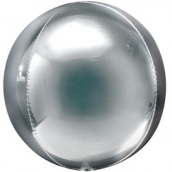 Silver Jumbo Orbz Balloon - (21" x 21")(3ct)