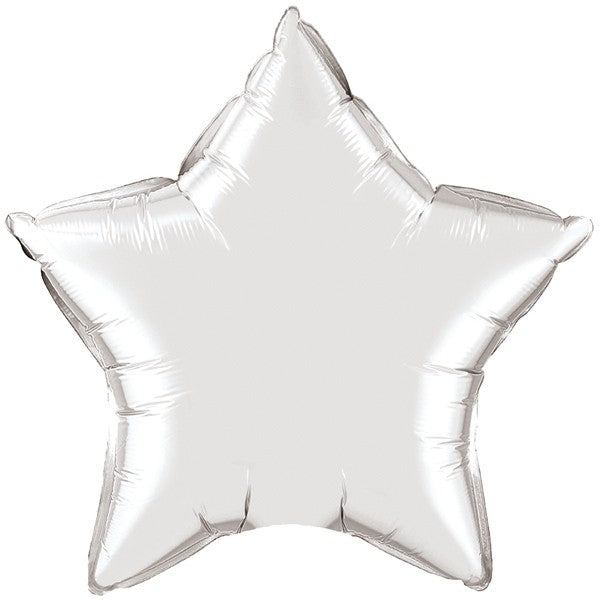 Silver Star Balloon - 20" Foil
