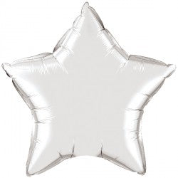 White Star Mini Shape Air-Filled Balloon – 4″ Foil