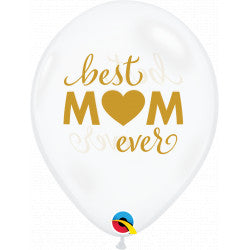 Diamond Clear Simply Best M(Heart)M Ever Balloon - 11" Latex (25ct) EOL