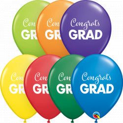 Carnival Assortment Simply Congrats Grad Balloon - 11" Latex (25ct)