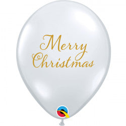 Diamond Clear Simply Merry Christmas - 11" Latex (25ct)