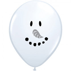 Snowman Smile Face Balloons - 5" Latex (100ct)
