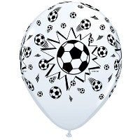 White Soccer Ball Balloon - 11" Latex (50ct)