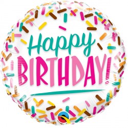 Birthday Sprinkles Balloon - 18" Foil