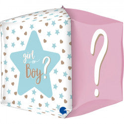 Square Gender Reveal Cube - Foil 15"