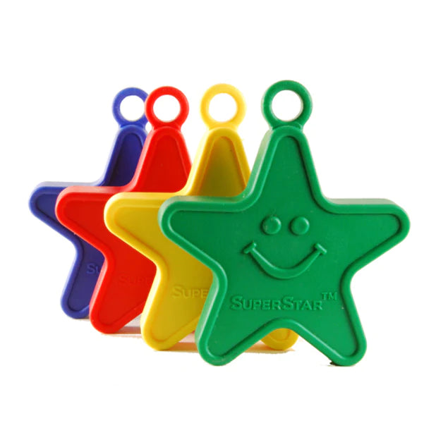 Balloon Weights Primary Assorted Star 100g - (10ct)