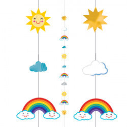 Sun/Rainbow/Clouds Balloon Fun Strings - 1.82m
