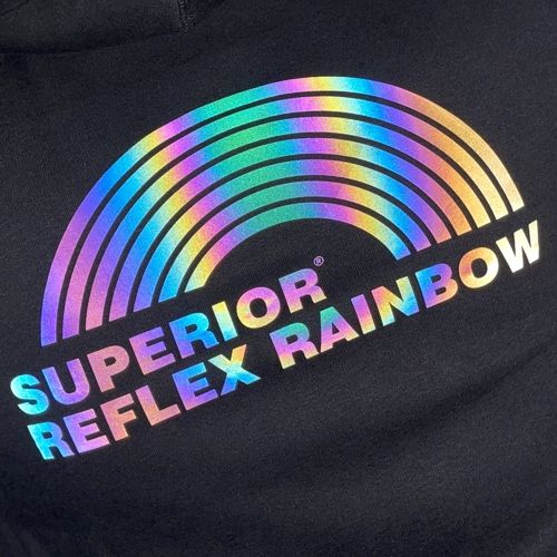 Black Rainbow Reflex Vinyl - (45cm x 1m)