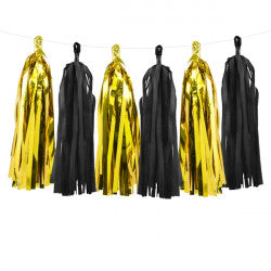 Gold & Black Mix Tassel Garland