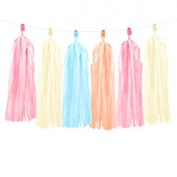 Warm Pastel Mix Tassel Garland