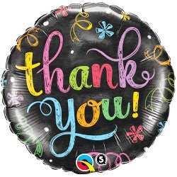 Thank You Chalk Board Balloon - 18" Foil