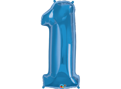 Blue Number 1 Balloon - 34" Foil