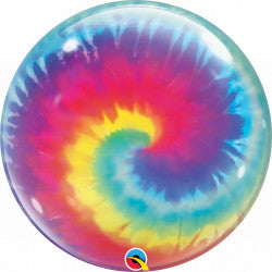 Tie Dye Swirls Single Bubble Balloon - 22" Bubble