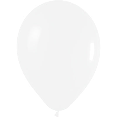 Fashion Solid 005 White Balloons - 12" Latex (50ct)