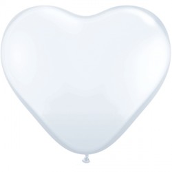 Standard White Heart Balloon - 11" Latex (100ct)
