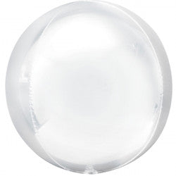 White Orbz Balloon - (15" x 16") (1ct)