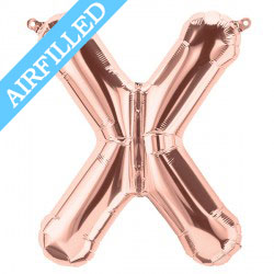 Rose Gold Letter 'X' Balloon - 16" Foil