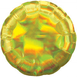 Yellow Iridescent Round Standard Holographic - Foil