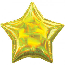 Yellow Iridescent-Star Standard Holographic - Foil 18"
