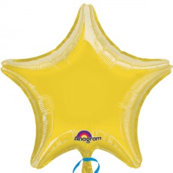 Yellow Star Balloon - 18" Foil