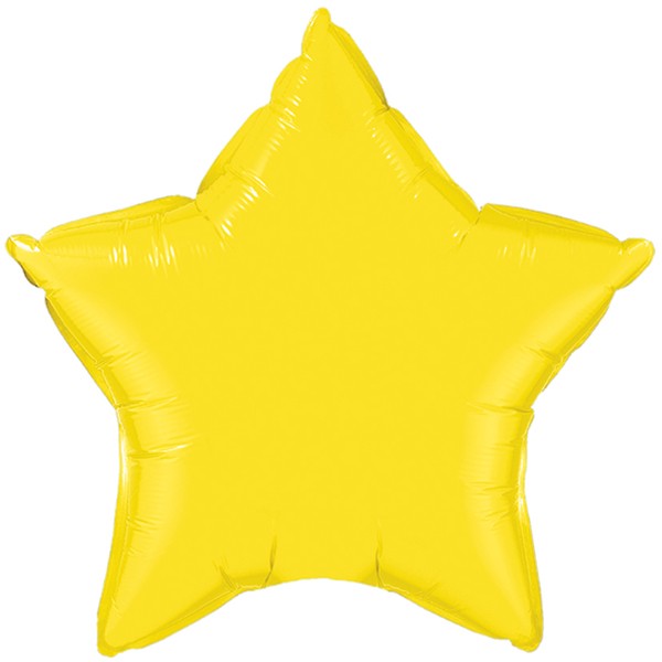 Yellow Star Balloon - 20" Foil