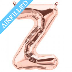 Rose Gold Letter 'Z' Balloon - 16" Foil