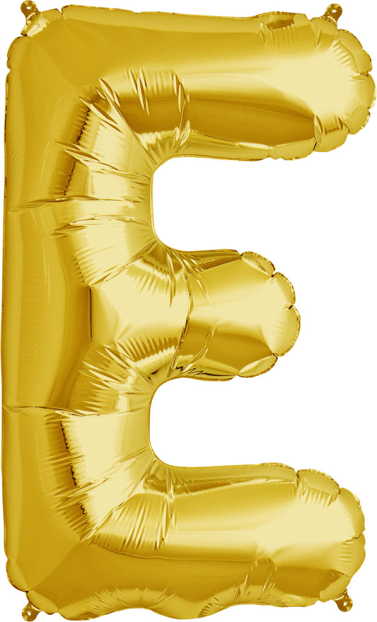 Gold Letter 'E' Balloon - 34" Foil