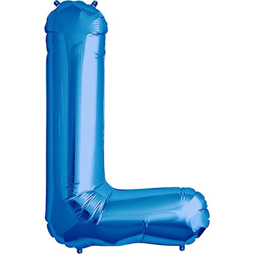 Blue Letter 'L' Balloon - 34" Foil