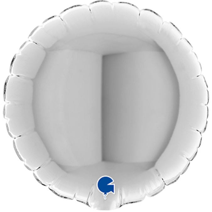Silver round Balloon - 4" Foil