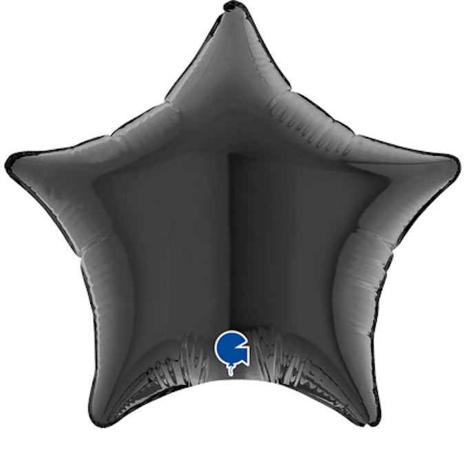 Black Star Balloon - 4" Foil
