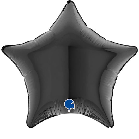 Black Star Balloon - 4" Foil